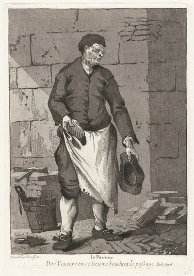 Le Paveur (układarka dróg) autorstwa Giovanni David