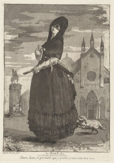 Le Zendale (Kobieta w kapturze lub kobieta powracająca z kościoła) autorstwa Giovanni David