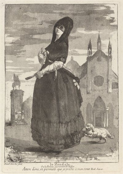 Le Zendale (Kobieta w kapturze lub kobieta powracająca z kościoła) autorstwa Giovanni David