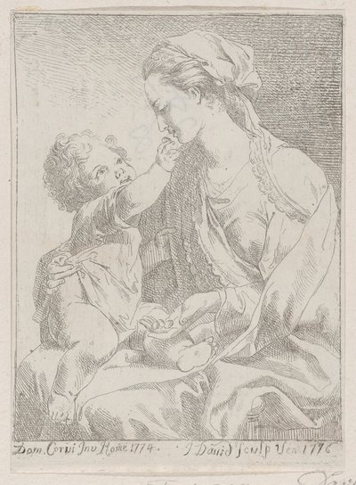 Dziewica z Dzieciątkiem, 1776. autorstwa Giovanni David