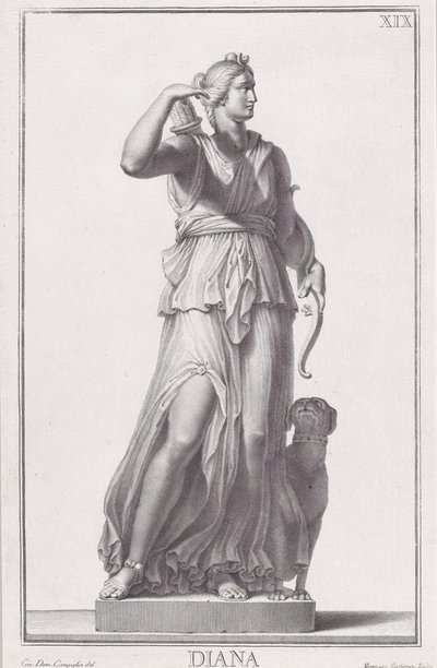 Posąg Diany, 1734. autorstwa Giovanni Domenico Campiglia