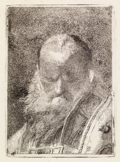 Biskup (głowa starego mężczyzny) autorstwa Giovanni Domenico Tiepolo