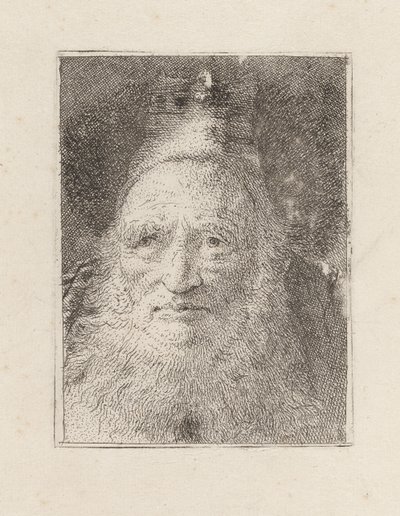 Brodaty starzec w kapeluszu, z Raccolta di Teste (Zbiór głów) autorstwa Giovanni Domenico Tiepolo