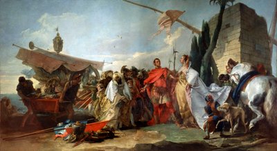 Cezar spotyka Kleopatrę, 1747. autorstwa Giovanni Domenico Tiepolo