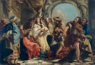 „Chrystus i niewiasta zabrana na cudzołóstwo”, 1747-1804 autorstwa Giovanni Domenico Tiepolo