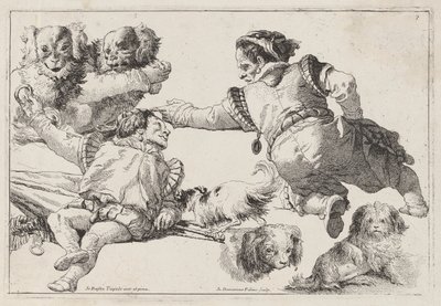 Krasnoludy i Psy autorstwa Giovanni Domenico Tiepolo
