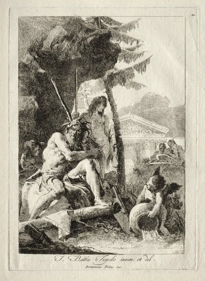 Figury rzeczne. autorstwa Giovanni Domenico Tiepolo