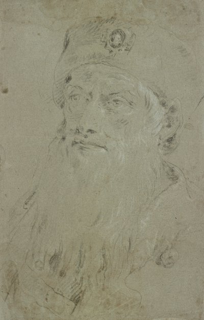Głowa Brodatego Orientu autorstwa Giovanni Domenico Tiepolo