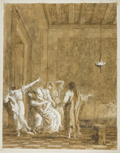 Jezus w domu Jaira autorstwa Giovanni Domenico Tiepolo
