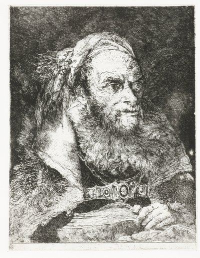 Mężczyzna z otwartą książką Kolekcja głów (tytuł serii) Raccolta di Teste (tytuł serii) autorstwa Giovanni Domenico Tiepolo