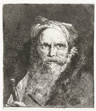 Człowiek z mieczem Kolekcja głów (tytuł serii) Raccolta di Teste (tytuł serii) autorstwa Giovanni Domenico Tiepolo