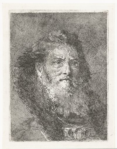Mężczyzna bez nakrycia głowy Kolekcja głów (tytuł serii) Raccolta di Teste (tytuł serii) autorstwa Giovanni Domenico Tiepolo