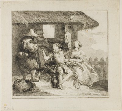 Małżeństwo Angeliki i Medoro autorstwa Giovanni Domenico Tiepolo