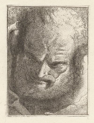 Stary człowiek patrzący w dół, z Raccolta di Teste (Kolekcja głów) autorstwa Giovanni Domenico Tiepolo