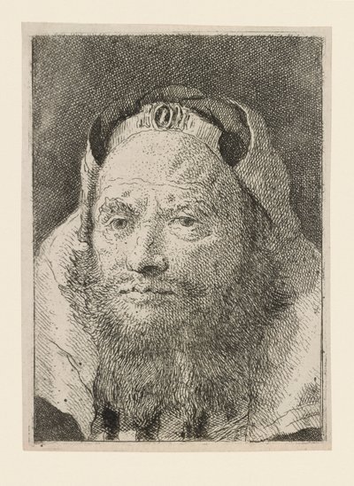 Stary człowiek z brodą, z Raccolta di Teste (Kolekcja głów) autorstwa Giovanni Domenico Tiepolo