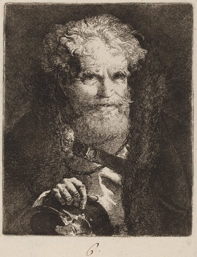 Stary człowiek w kasku autorstwa Giovanni Domenico Tiepolo