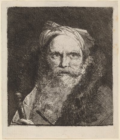 Stary człowiek z mieczem autorstwa Giovanni Domenico Tiepolo