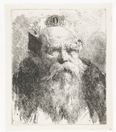 Starzec z brodą i kapeluszem z biżuterią Kolekcja głów (tytuł serii) Raccolta di Teste (tytuł serii) autorstwa Giovanni Domenico Tiepolo