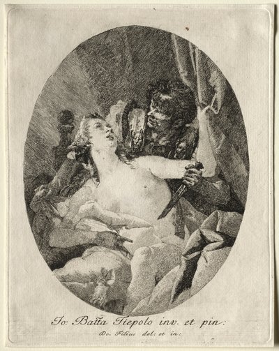 Tarquin i Lukrecja autorstwa Giovanni Domenico Tiepolo
