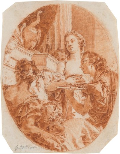 Tarkwiniusz i Lukrecja autorstwa Giovanni Domenico Tiepolo