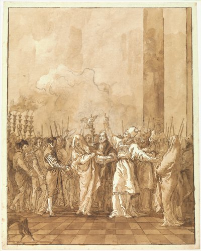 Die Verlobung der Jungfrau autorstwa Giovanni Domenico Tiepolo
