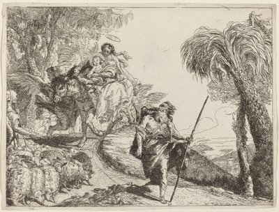 Lot z Józefem na pierwszym planie autorstwa Giovanni Domenico Tiepolo