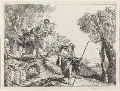 Lot z Józefem na pierwszym planie autorstwa Giovanni Domenico Tiepolo