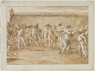 Gra w kręgle, lata 90. XVIII wieku. autorstwa Giovanni Domenico Tiepolo