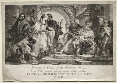 Święci z rodziny Crotta autorstwa Giovanni Domenico Tiepolo