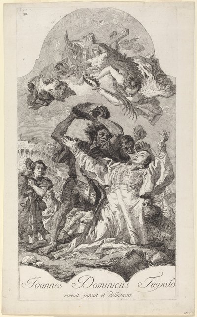 Ukamienowanie św. Szczepana autorstwa Giovanni Domenico Tiepolo