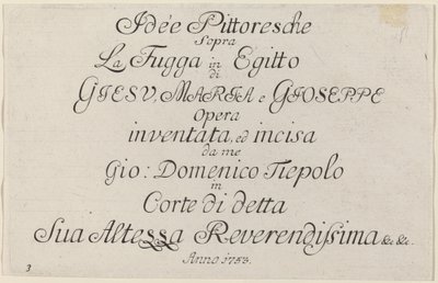 Strona tytułowa autorstwa Giovanni Domenico Tiepolo