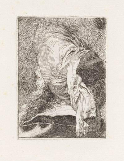 Turk widziany z tyłu, z Raccolta di Teste (Kolekcja Głów) autorstwa Giovanni Domenico Tiepolo