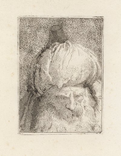 Turk widziany z przodu, z Raccolta di Teste (Kolekcja Głów) autorstwa Giovanni Domenico Tiepolo