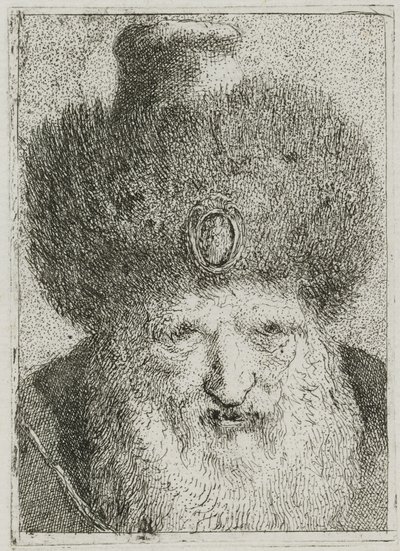 Turek w futrzanej czapce, z Raccolta di Teste (Zbiór głów) autorstwa Giovanni Domenico Tiepolo