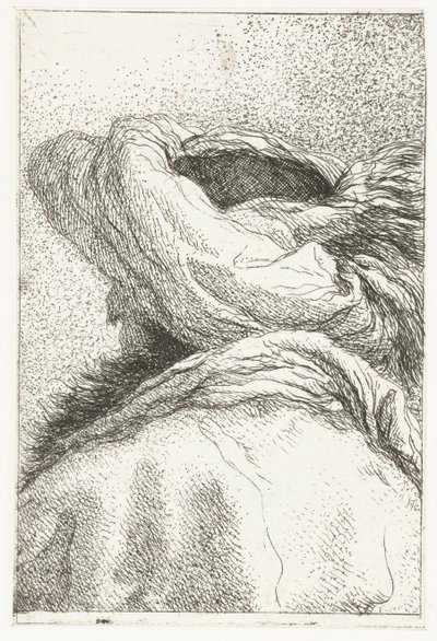 Turek z odwróconą głową w turbanie Kolekcja głów (tytuł serii) Raccolta di Teste (tytuł serii) autorstwa Giovanni Domenico Tiepolo