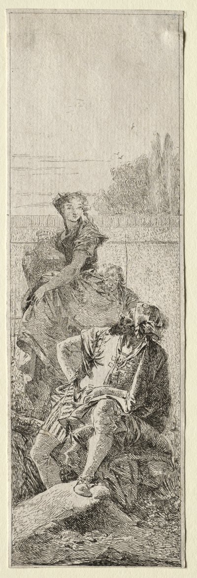 Dwóch chłopów autorstwa Giovanni Domenico Tiepolo