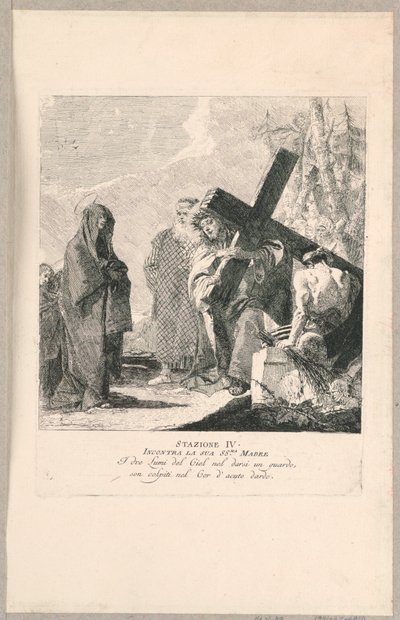 Via crucis - Stacja IV, Spotyka Matkę autorstwa Giovanni Domenico Tiepolo