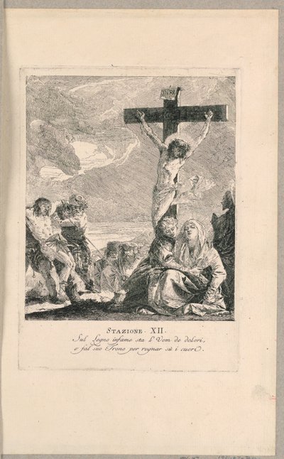 Via crucis - Stacja XII, Ukrzyżowanie autorstwa Giovanni Domenico Tiepolo