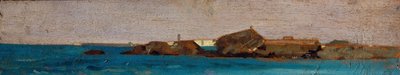 Błękitne morze, ok. 1865 (olej na płycie) autorstwa Giovanni Fattori