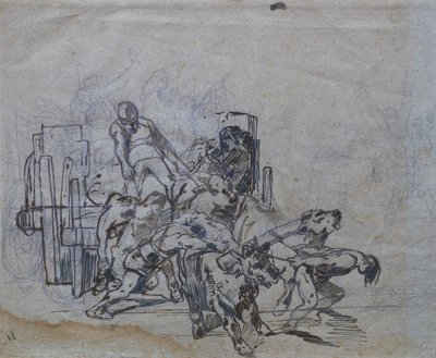 Wóz z czterema wołami autorstwa Giovanni Fattori