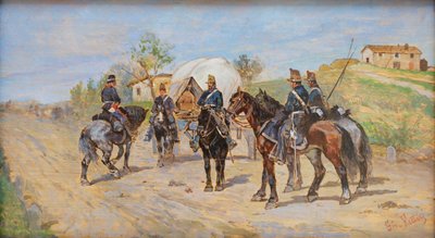 Kawaleria w stanie spoczynku autorstwa Giovanni Fattori