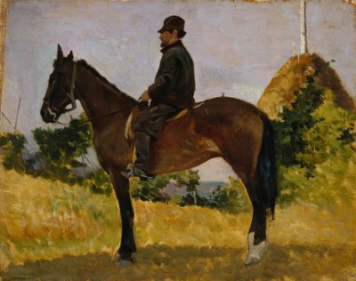 Diego Martelli na koniu autorstwa Giovanni Fattori