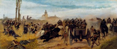 Epizod ataku na Madonnę Odkrywców, ok. 1864 (olej na płótnie) autorstwa Giovanni Fattori