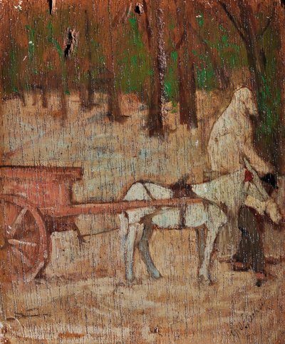 Impresja przed Porta Romana, ok. 1868-70 (olej na płycie) autorstwa Giovanni Fattori