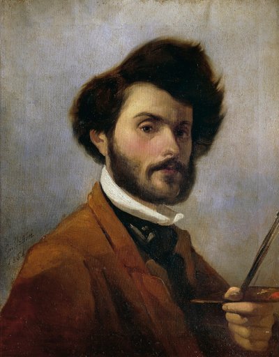 Włochy, Florencja, Autoportret w wieku 29 lat autorstwa Giovanni Fattori