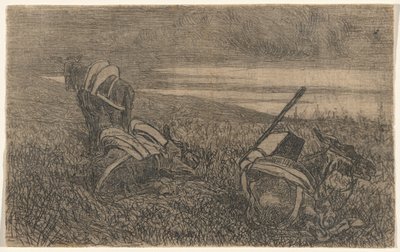 Małe osiołki w spoczynku autorstwa Giovanni Fattori