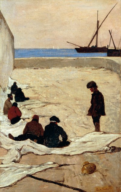 Łatanie sieci autorstwa Giovanni Fattori