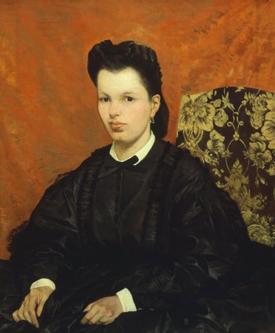 Түүний анхны эхнэрийн хөрөг, Жованни Фаттори (1825-1908), зотон дээр тосон дарсан, 83х70 см хэмжээтэй autorstwa Giovanni Fattori