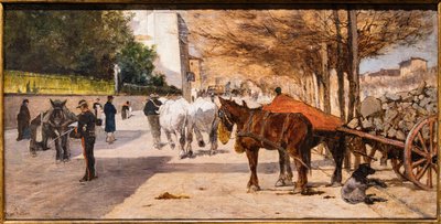Aleja Księcia Amedeo we Florencji autorstwa Giovanni Fattori