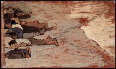 Drzemka robotników - Malarstwo autorstwa Giovanni Fattori